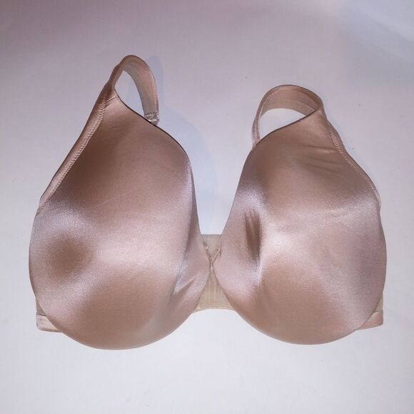 Cacique Bra 32G Bige Satin Full Coverage Solid Underwire - Picture 2 of 7